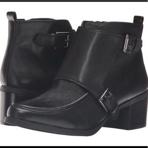 Calf Hair Monk Strap Boots